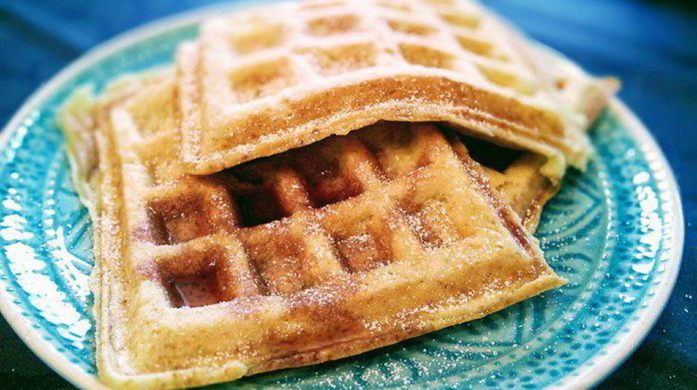 Как приготовить яблочные вафли