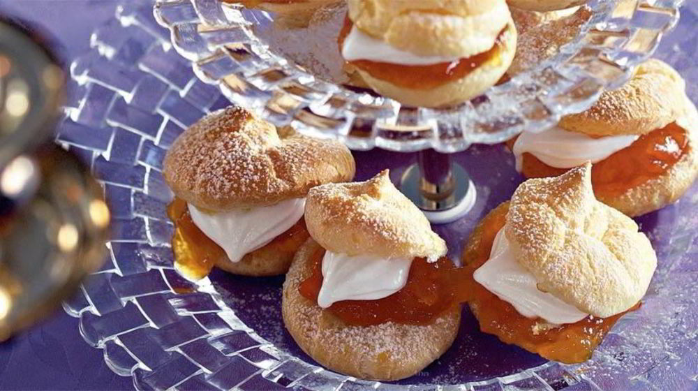 Как приготовить профитроли с апельсиновым желе