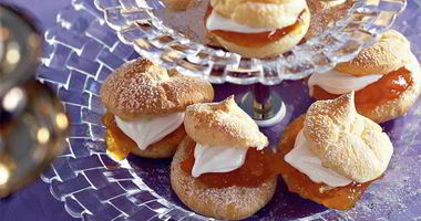 Рецепт Профитролей с апельсиновым желе