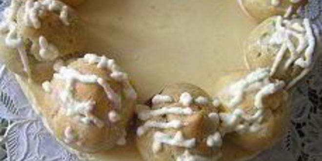 Рецепт шоколадна-апельсинового торт с профитролями