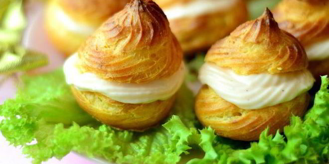 Рецепт закусочных профитролей со сливочно-лососевым крем-муссом