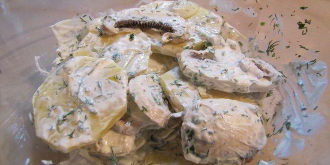 Рецепт картофельной запеканки с грибами