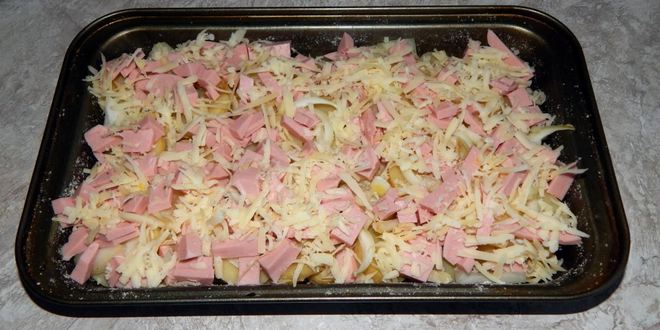Рецепт картофельной запеканки с колбасой