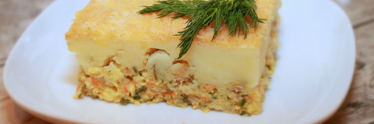 Рецепт Рыбной запеканки с картофельным пюре