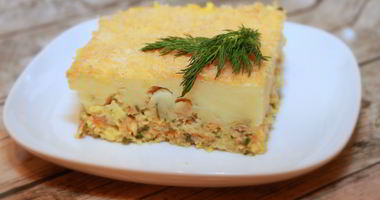 Рецепт Рыбной запеканки с картофельным пюре