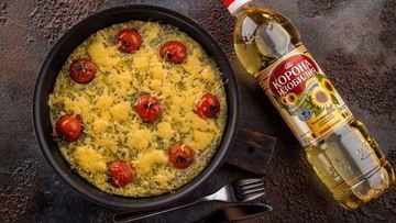 Рецепт Сырной запеканки с помидорами черри