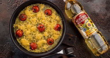 Рецепт Сырной запеканки с помидорами черри