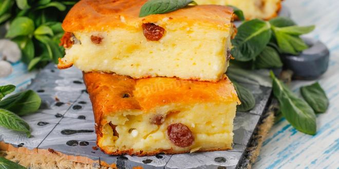 Рецепт творожной запеканки с крахмалом в духовке