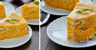 Рецепт Творожной запеканки с тыквой и маком