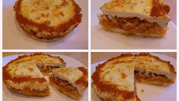 Рецепт Творожной запеканки с яблочной начинкой