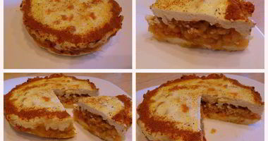 Рецепт Творожной запеканки с яблочной начинкой