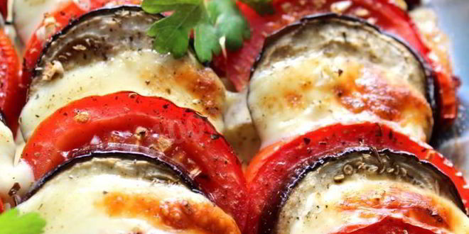 Рецепт запеканки из баклажанов с помидорами и сыром в духовке