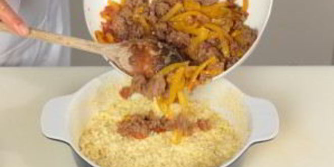 Рецепт запеканки из риса с фаршем