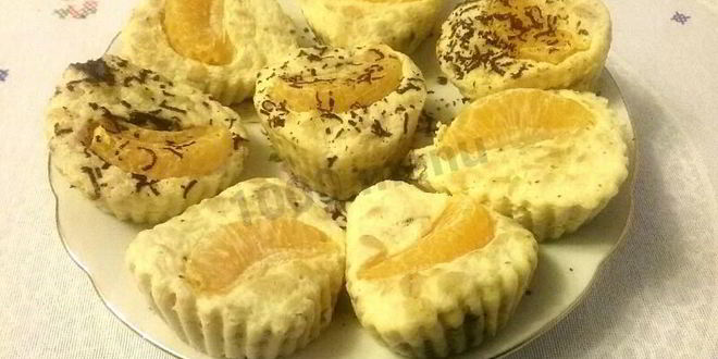 Рецепт запеканки овсяно-творожная с мандаринами и шоколадом