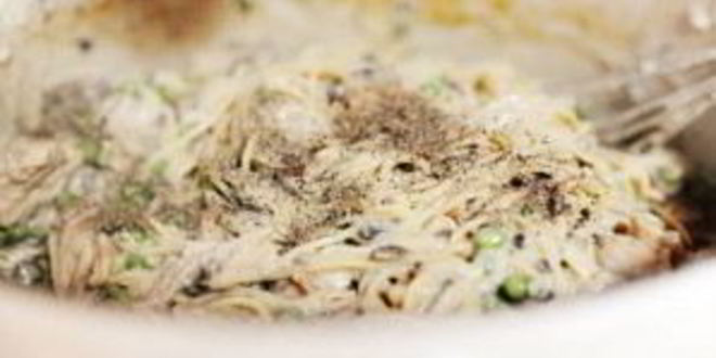 Рецепт запеканки с индейкой и спагетти