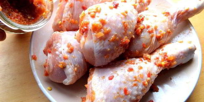 Рецепт куриных ножек в домашней аджике