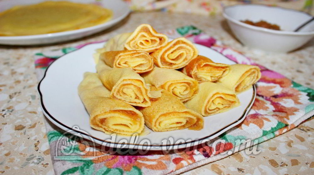 Как приготовить блинчики с джемом