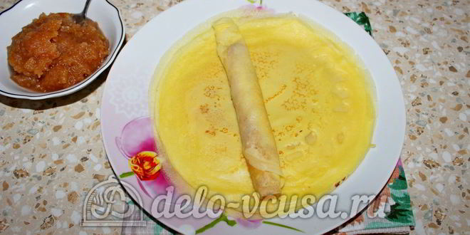 Рецепт блинчиков с джемом