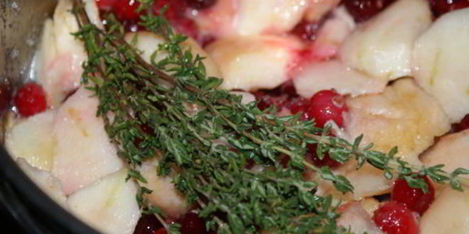 Рецепт клюквенно-яблочного джем с тимьяном