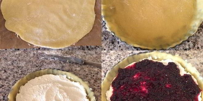 Рецепт кростаты с творогом и джемом