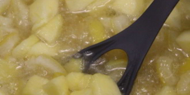 Рецепт лимонного джема с яблоками и куантро