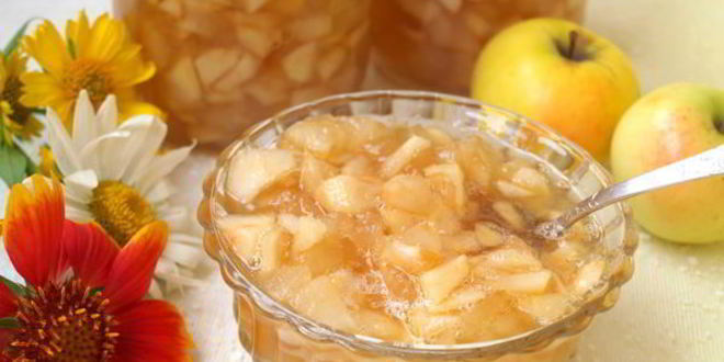 Рецепт яблочного джема с карамелью