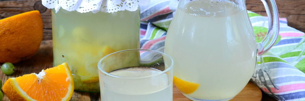 Рецепт Компота из крыжовника с апельсином на зиму