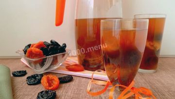 Рецепт Компота из кураги и чернослива