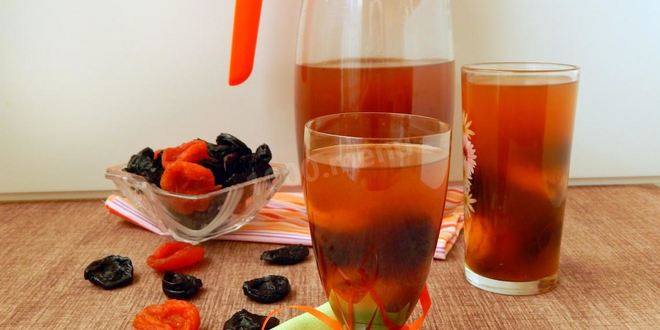 Рецепт компота из кураги и чернослива