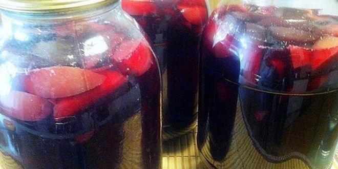 Рецепт компота из терна и яблок