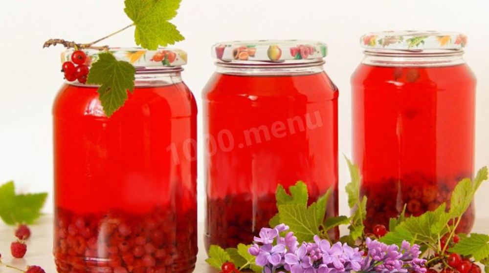 Как приготовить компот с красной смородиной и малиной на зиму