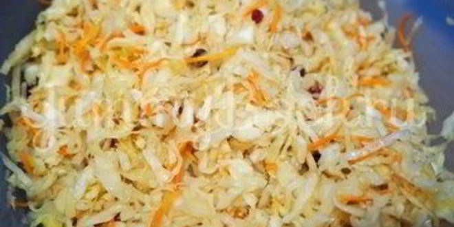 Рецепт квашеной капусты с клюквой