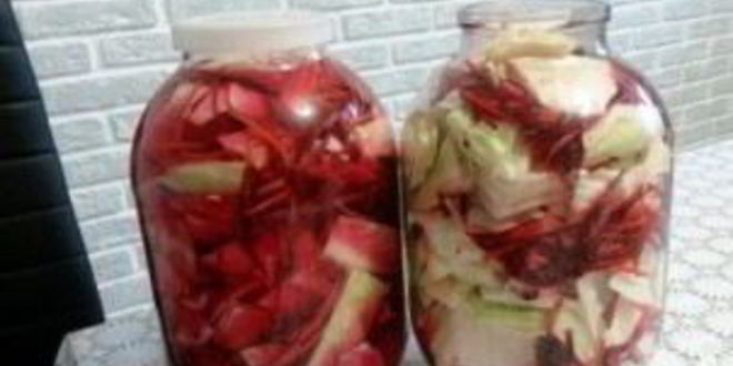 Рецепт квашеной капусты со свеклой