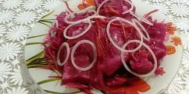 Рецепт квашеной капусты со свеклой