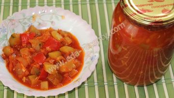 Рецепт Лечо из кабачков и перца на зиму