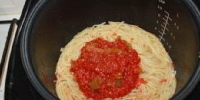 Рецепт макарон с лечо