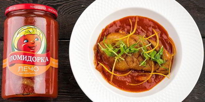 Рецепт пряной утиной грудки, тушеной в лечо