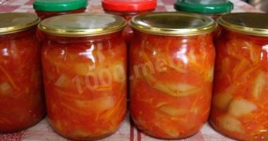 Рецепт Вкусного и простого лечо с томатным соком