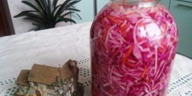 Рецепт маринованной капусты с чесноком