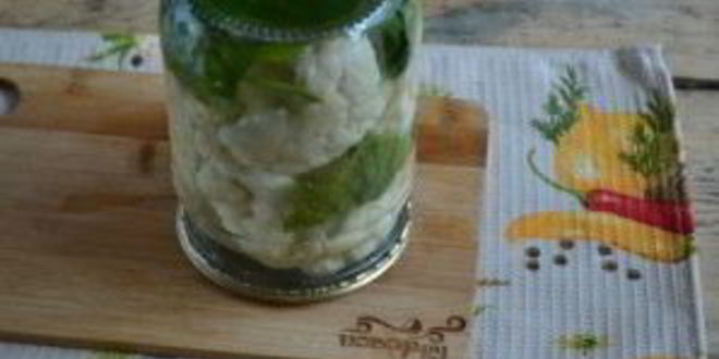 Рецепт маринованной цветной капусты на зиму без стерилизации