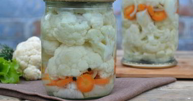 Рецепт Маринованной цветной капусты с овощами