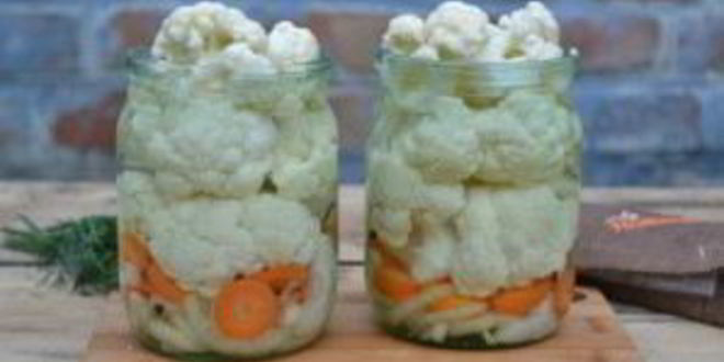 Рецепт маринованной цветной капусты с овощами