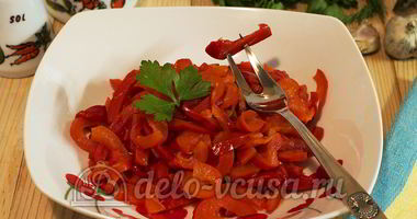 Рецепт Маринованного болгарского перца в масле с чесноком