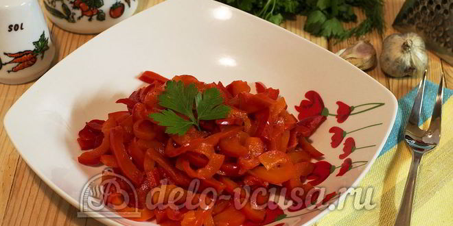 Рецепт маринованного болгарского перца в масле с чесноком