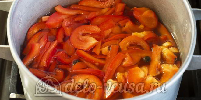 Рецепт маринованного болгарского перца в масле с чесноком