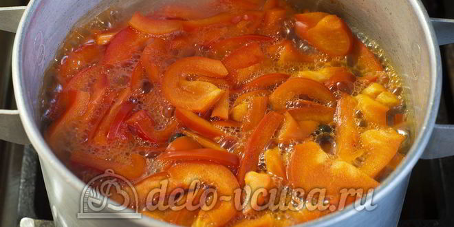 Рецепт маринованного болгарского перца в масле с чесноком