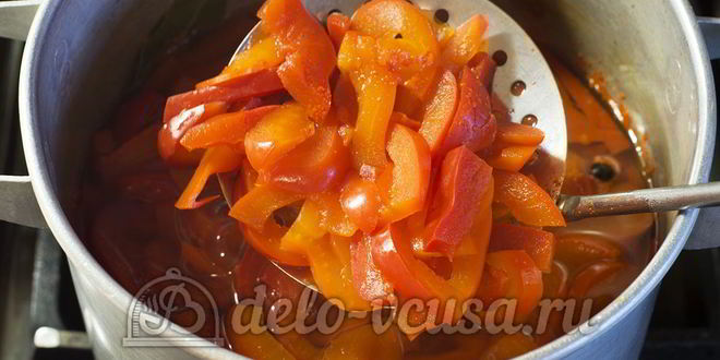Рецепт маринованного болгарского перца в масле с чесноком