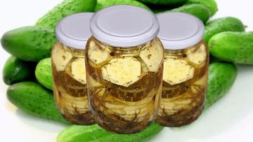 Рецепт Огурцов маринованных с кабачками на зиму