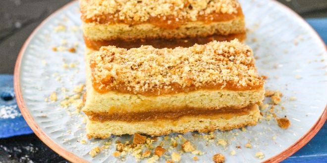 Рецепт песочной полоски с повидлом