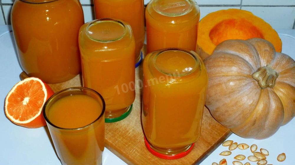 Как приготовить сок тыквенный с апельсином на зиму